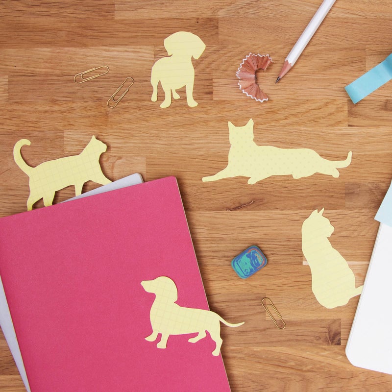 Good Design Works Good Design Cat Sticky Notes - Cat Gifts For Women - Office School Stationery & Home Desk Accessories - Novelty Sticky Pads - Desk Organiser - Teacher Gifts For Women - Dotted Lined Grid Notes - Image 4
